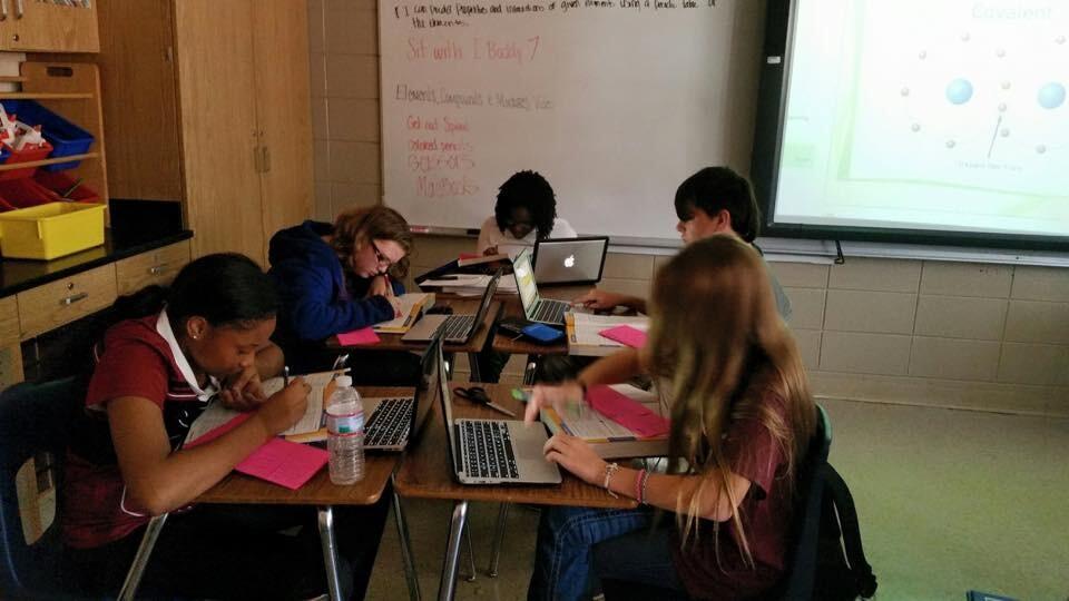 Students Using their MacBooks